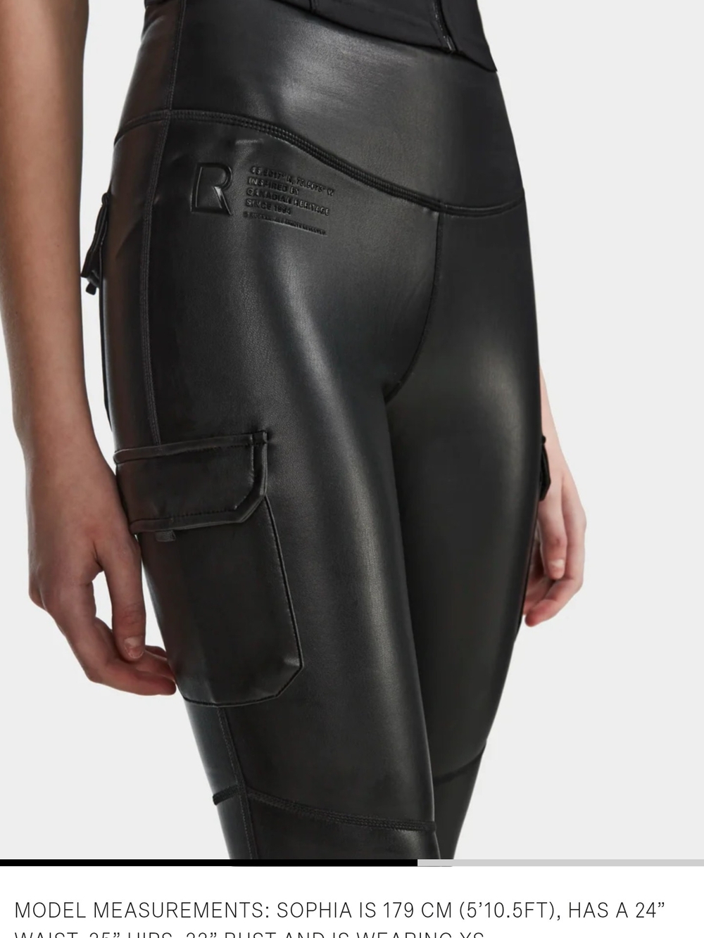 RUDSAK Black Faux Leather Cargo Leggings - Picture 3 of 7
